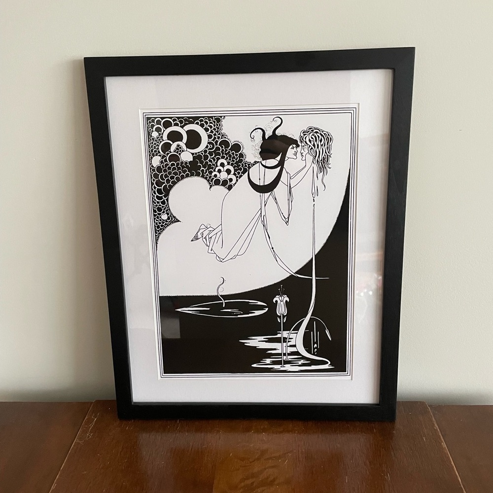 Salome Kisses John the Baptist Oscar Wilde Print Climax 15x12 Aubrey Beardsley - Picture 1 of 3